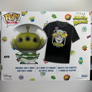 Funko Pixar Alien Remix Buzz lightyear Vinyl Figure and t shirt Set